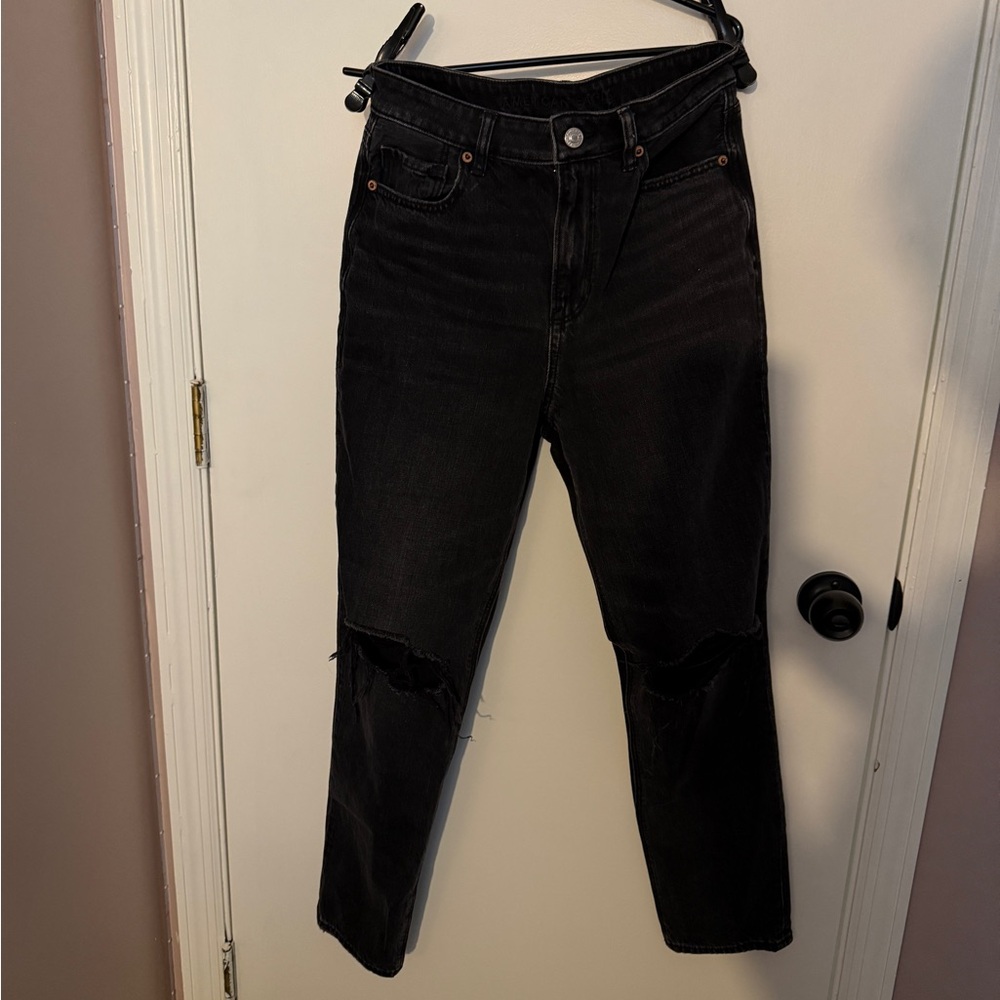 American Eagle Outfitters Black Cropped Jeans